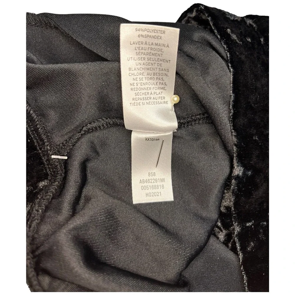 New Nordstrom Abound Crushed Velvet Velour Mini Retro 90s Y2K Skirt Black S - Picture 10 of 11